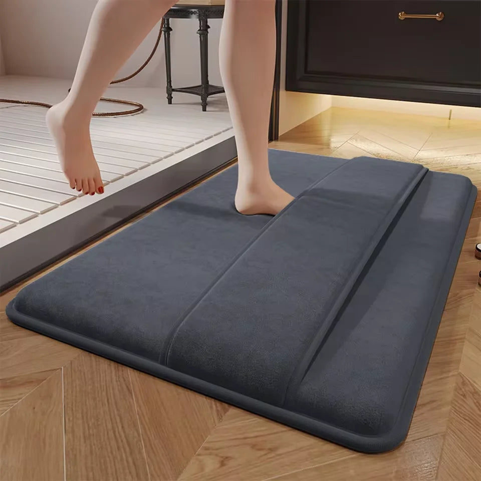 Super Absorbent Anti-Slip Coral Velvet Bath Mat