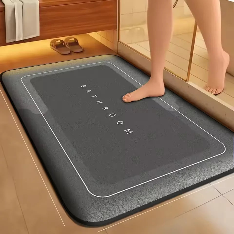 Super Absorbent Anti-Slip Coral Velvet Bath Mat