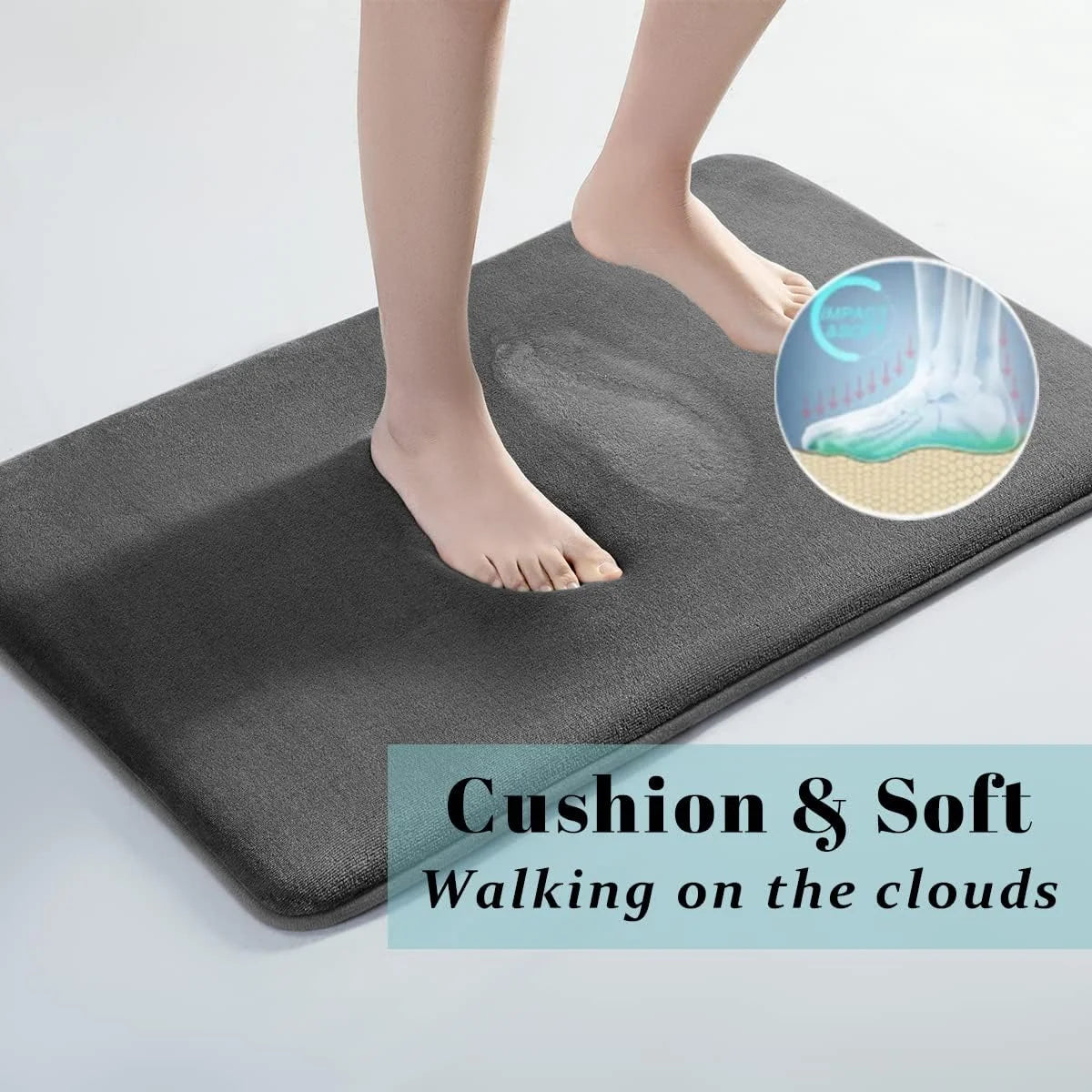 Super Absorbent Anti-Slip Coral Velvet Bath Mat